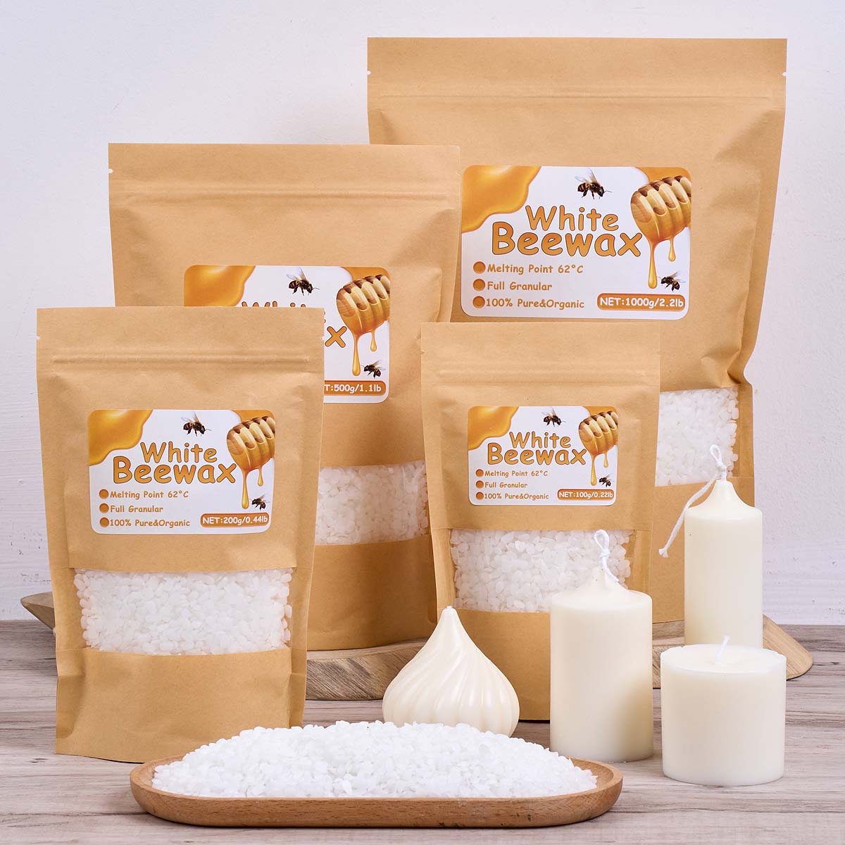 1000g White Beeswax DIY Candle - Candle Supplies Beeswax review and price