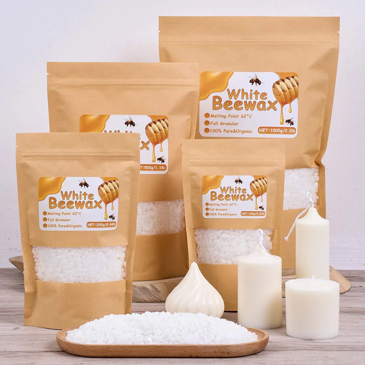 500g White Beeswax DIY Candle  - Candle Supplies Beeswax review and price