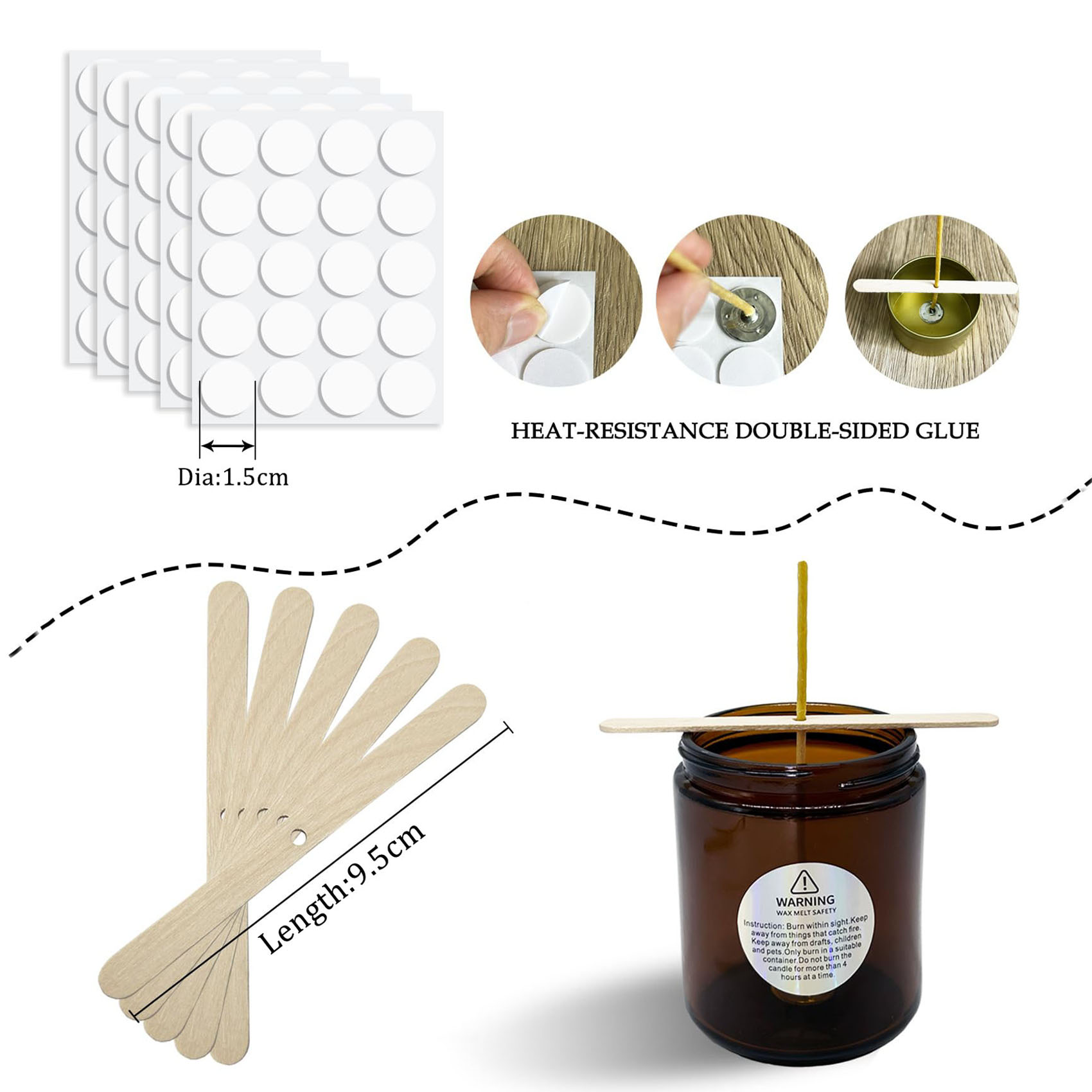 100Pcs Beeswax Candle Wicks 9- - Candle Supplies Beeswax review and price